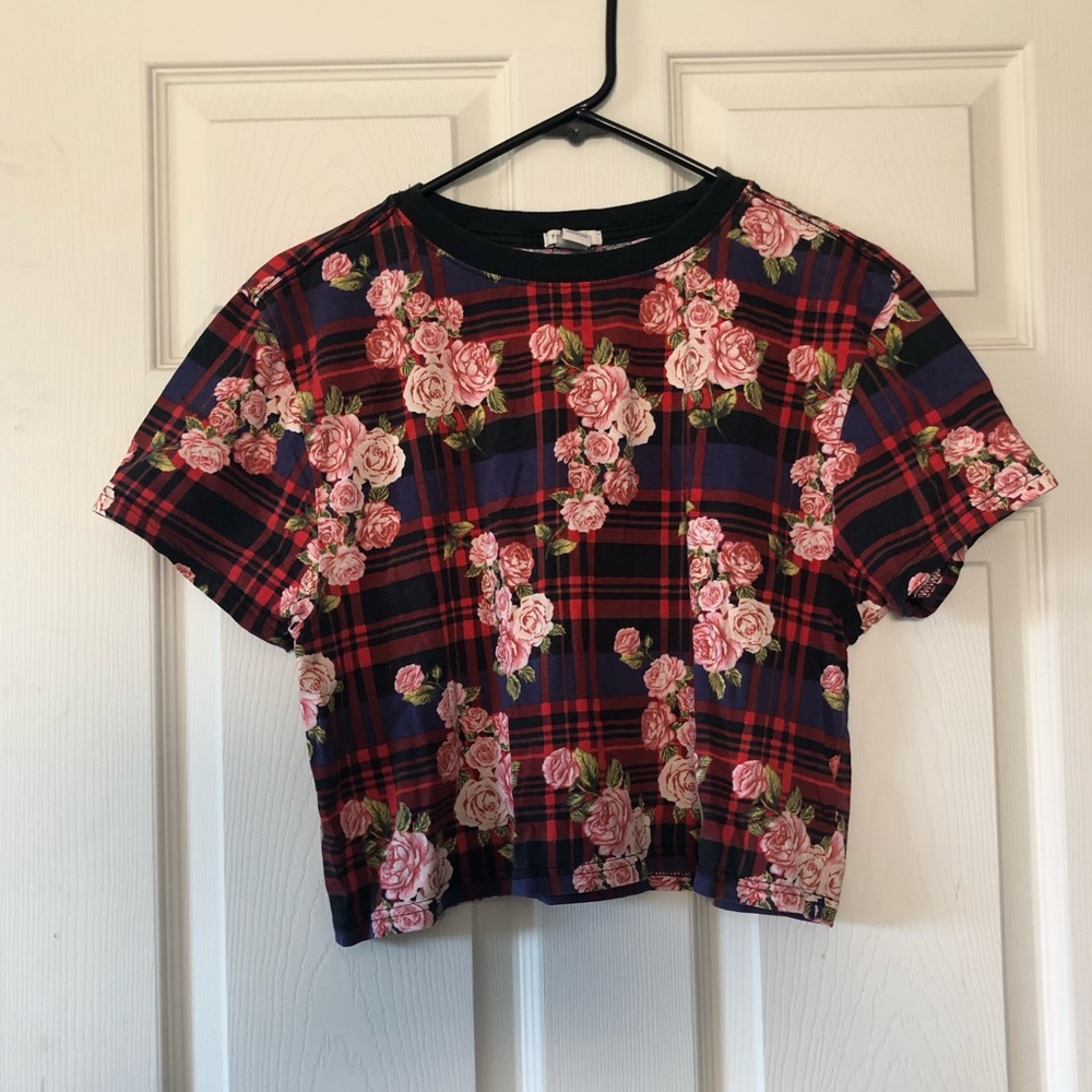Plaid Rose t-shirt